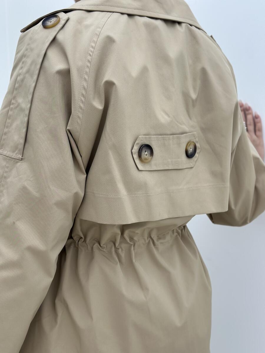 بارانی تک دکمه کمرگتر آستردار pd236-6