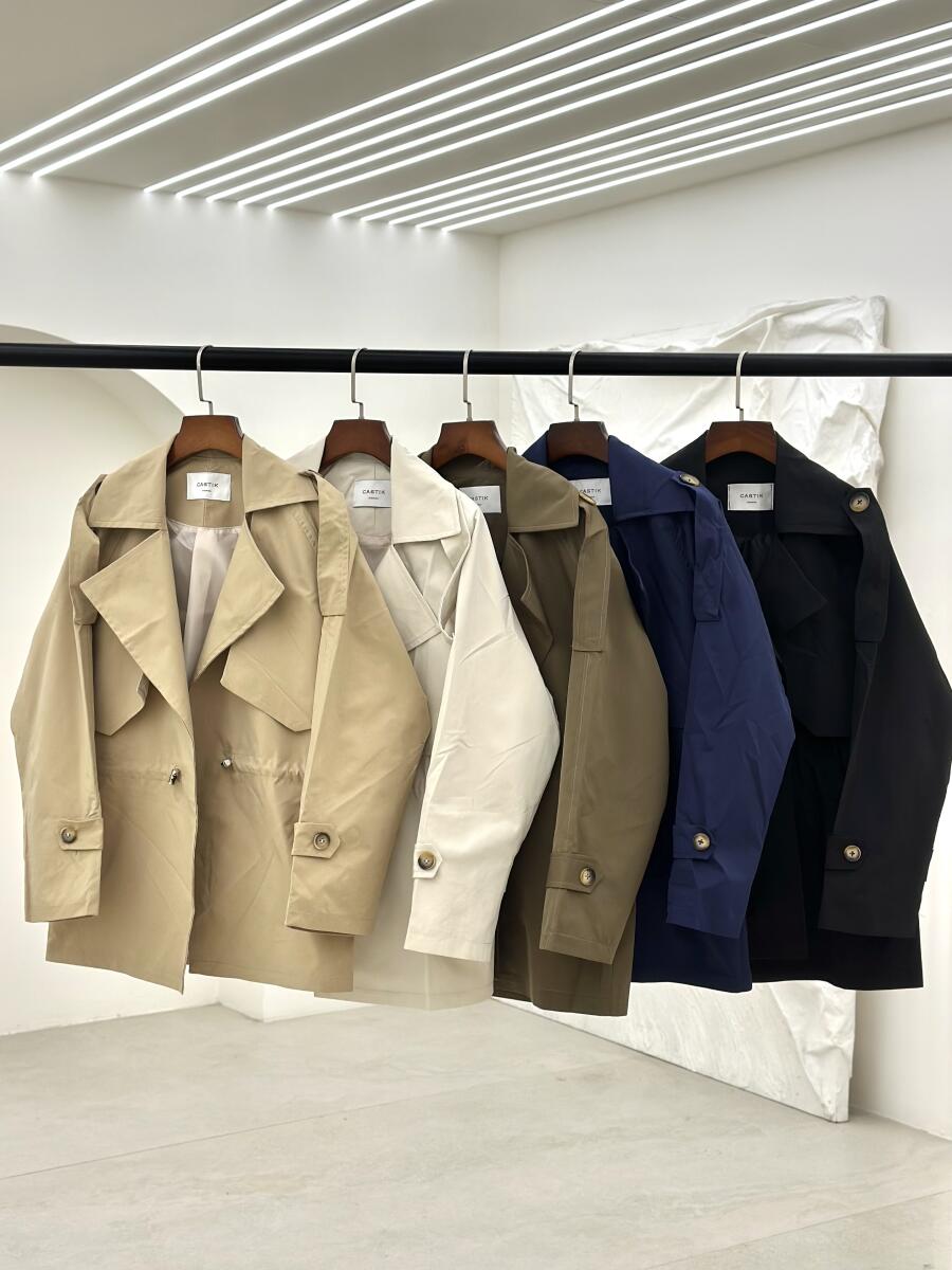 بارانی یقه طرح دوبل کمرگتر آستردار pd234-8