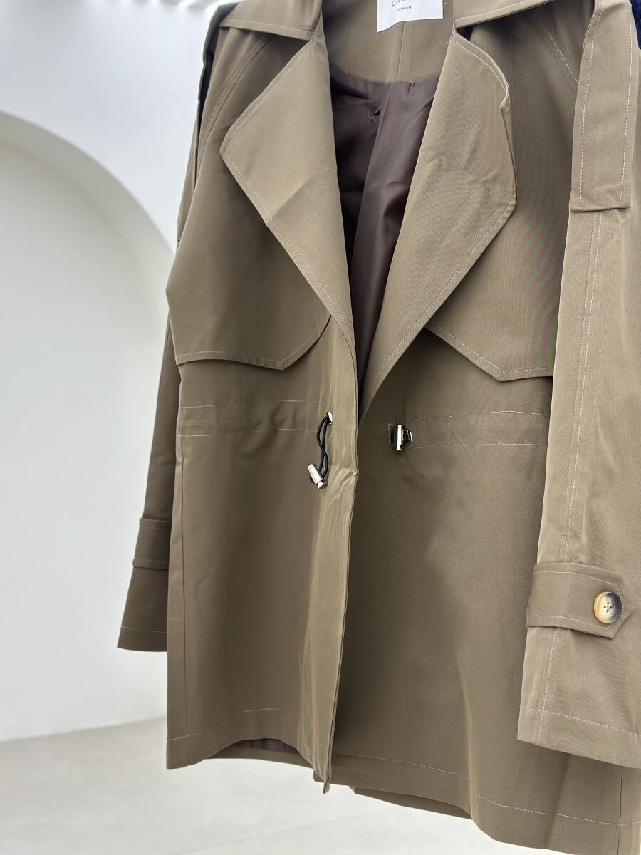 بارانی یقه طرح دوبل کمرگتر آستردار pd234-8