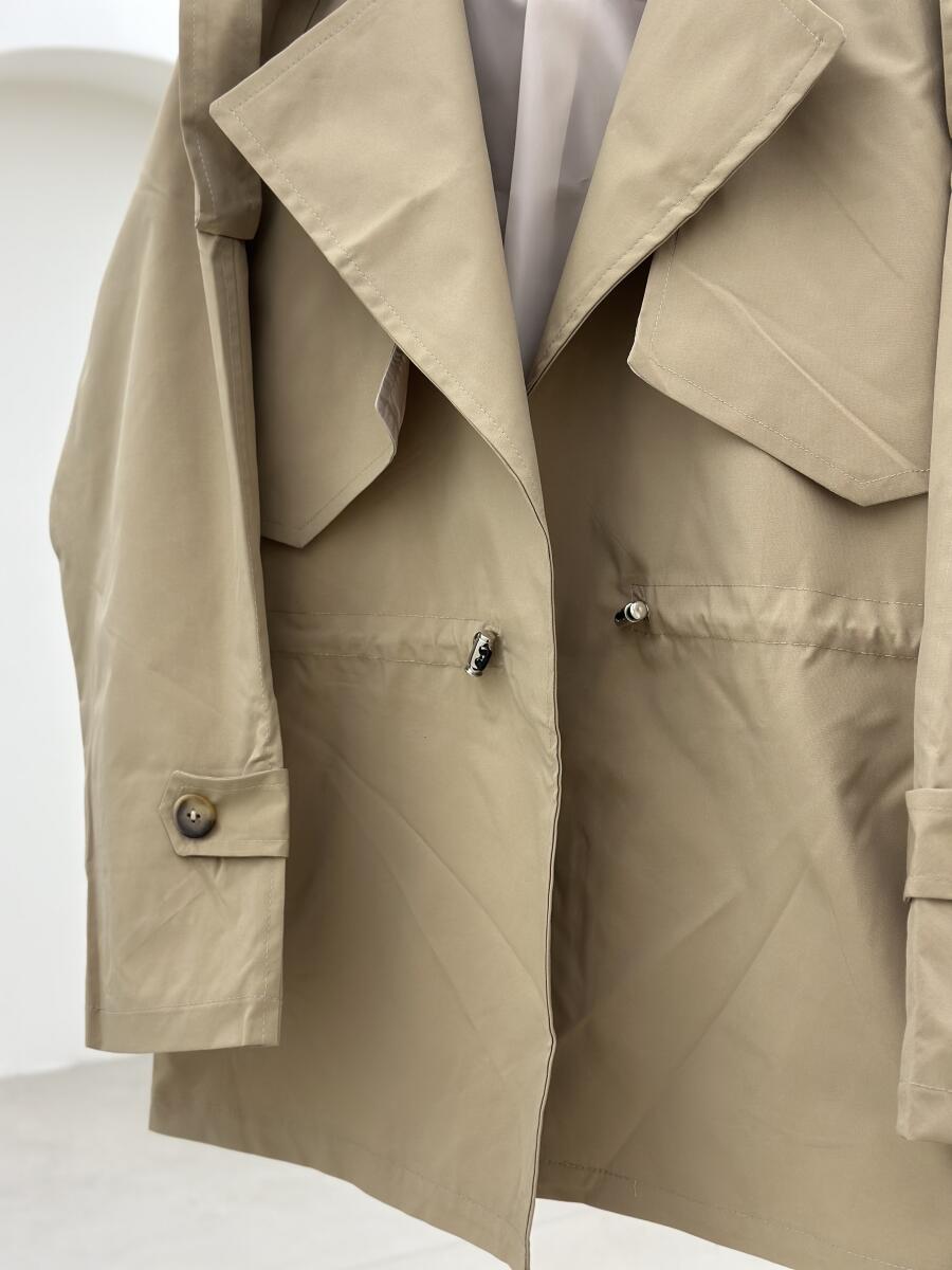 بارانی یقه طرح دوبل کمرگتر آستردار pd234-8