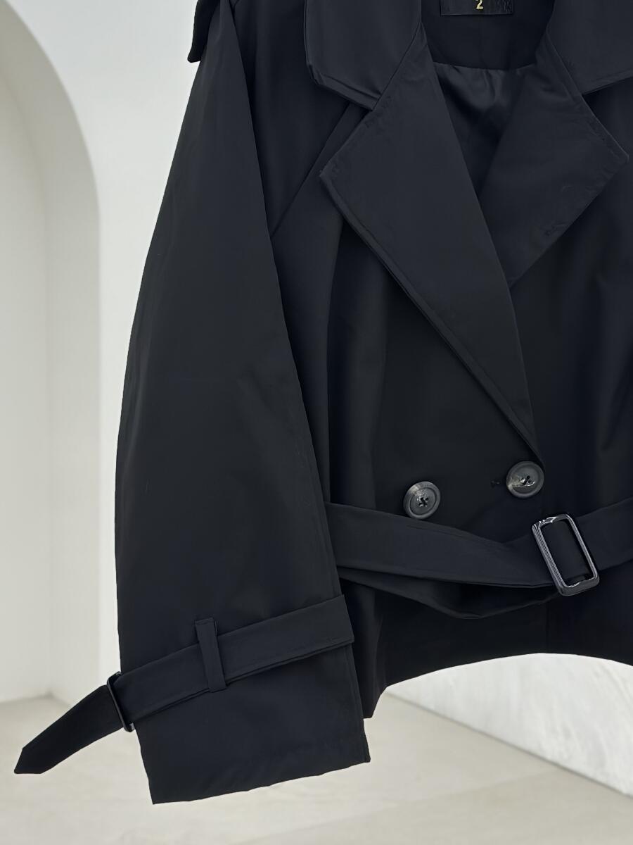 ترنچ کت 2دکمه کمربنددار آستردار pd246-4