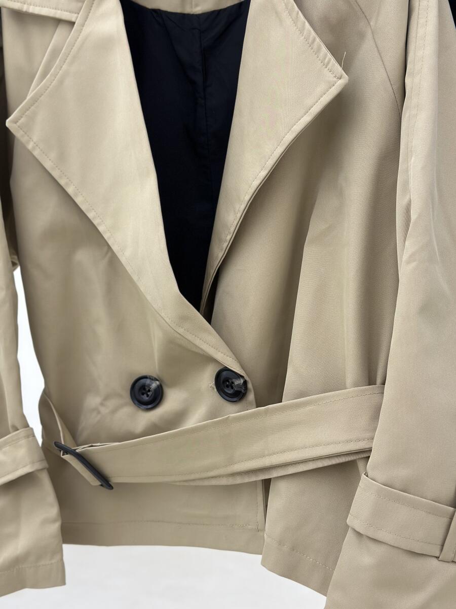 ترنچ کت 2دکمه کمربنددار آستردار pd246-4