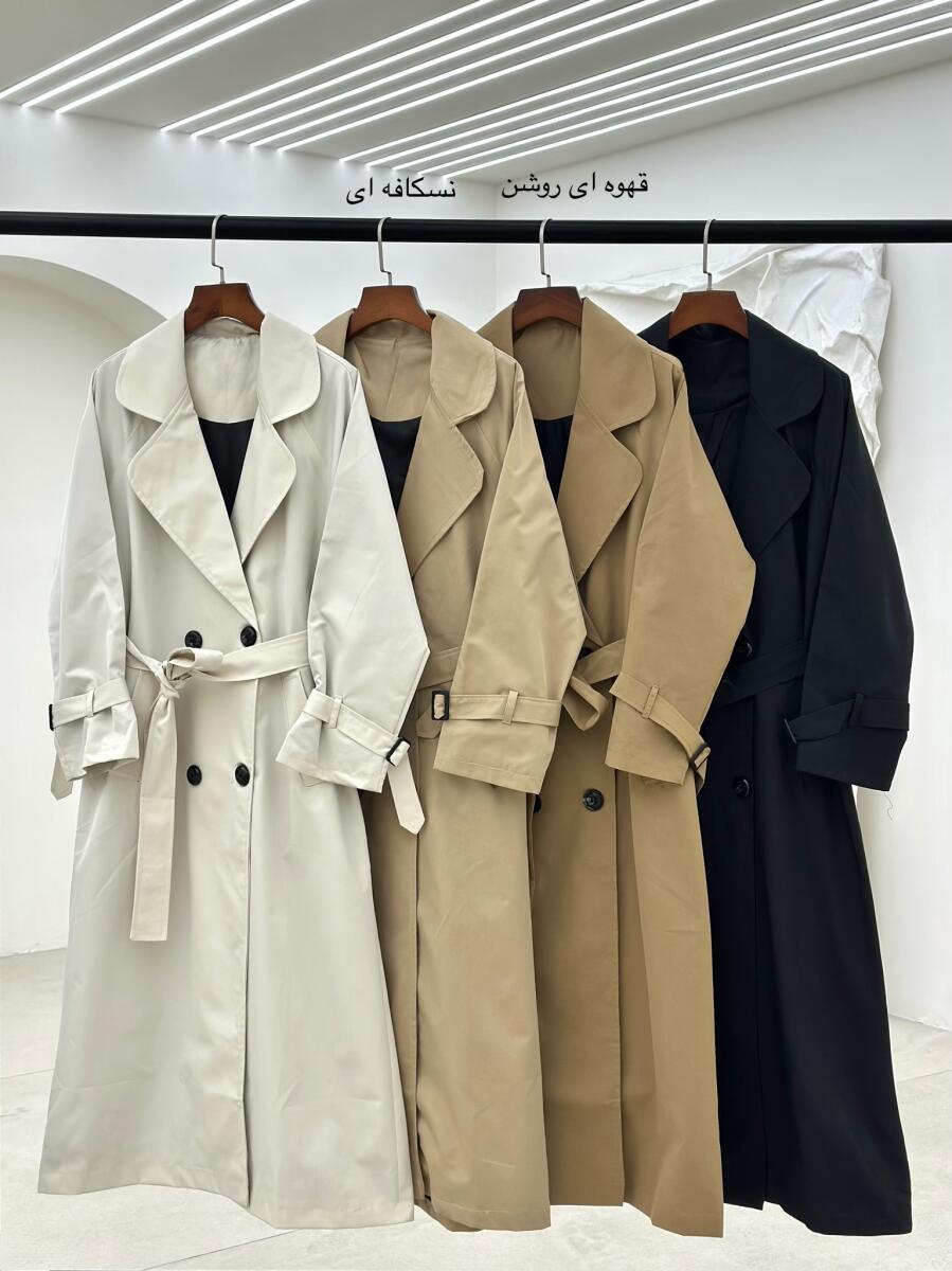 بارانی کلاسیک 4 دکمه آستین کمربندی آستردار pd244-16