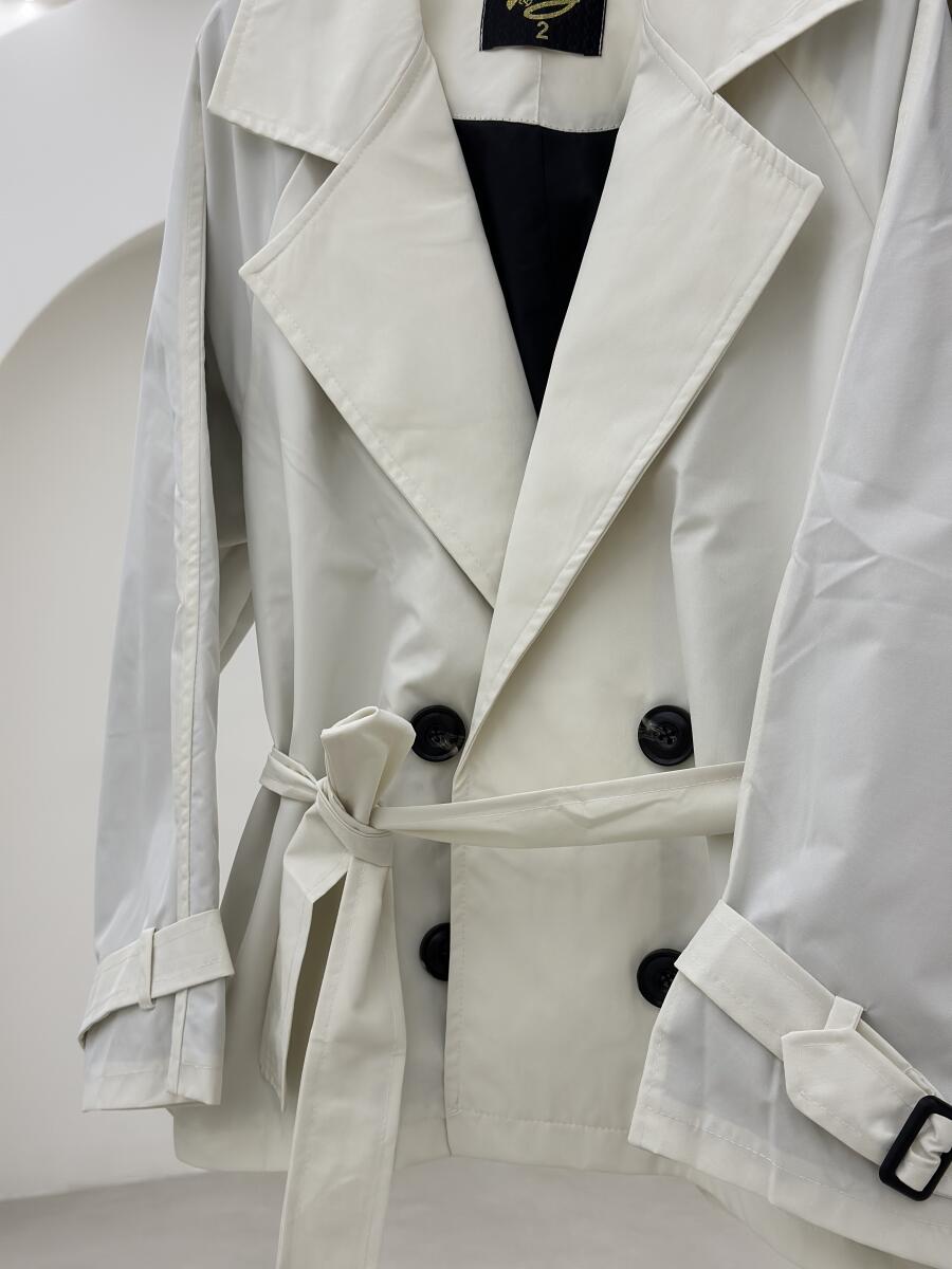 بارانی یقه انگلیسی 4 دکمه کمربنددار آستردار pd243-8