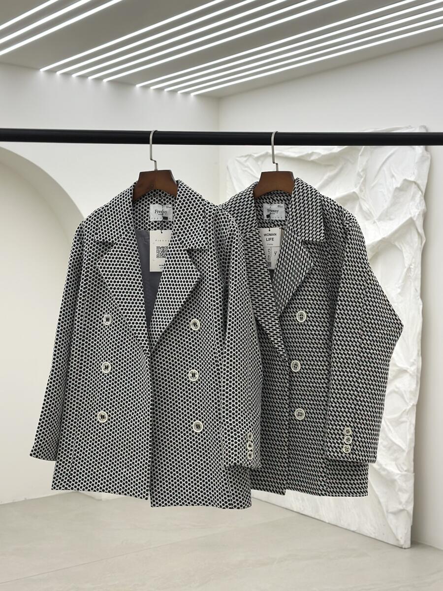 پالتو مزونی طرح بافت آستردار pd242-6