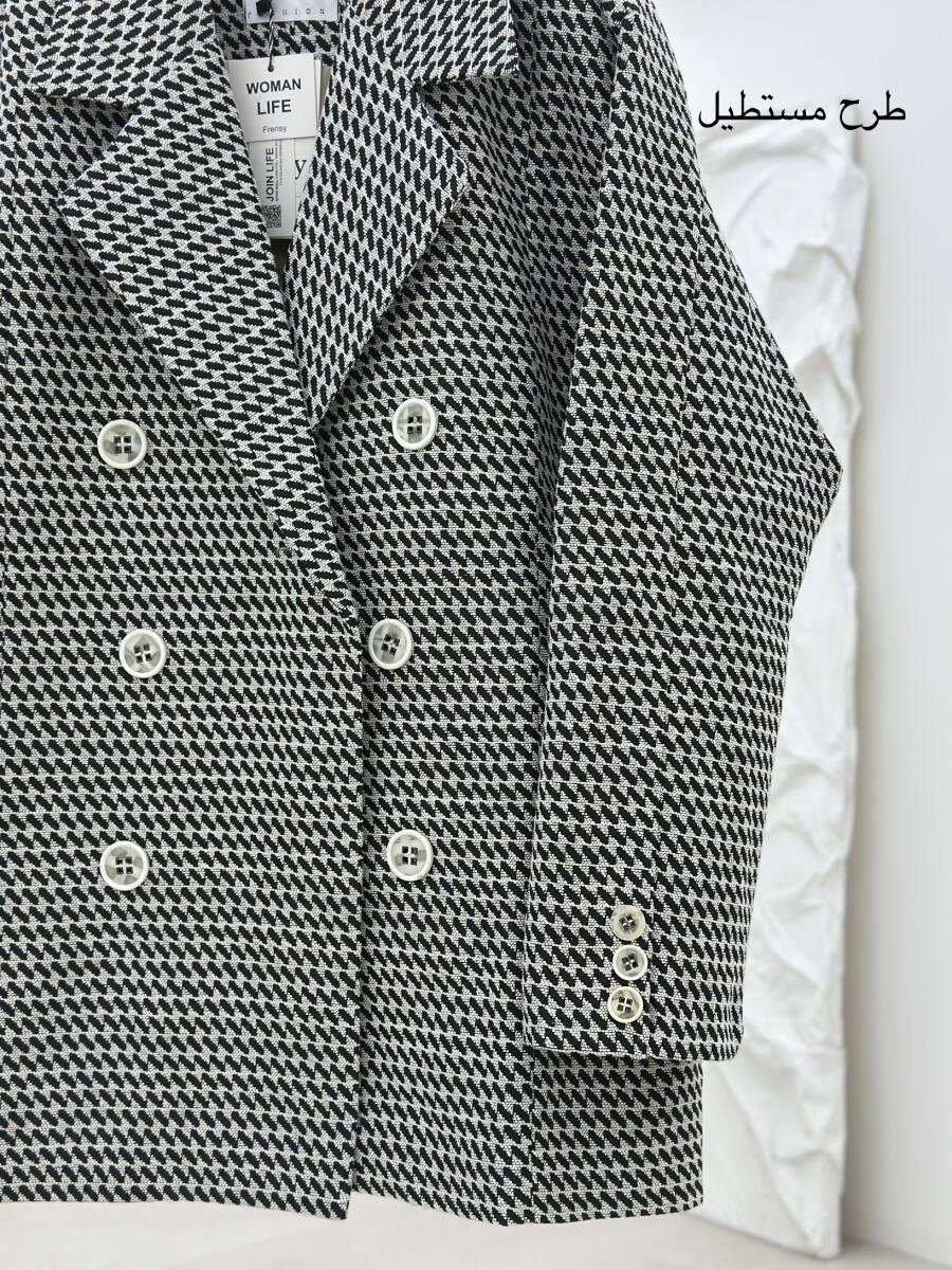 پالتو مزونی طرح بافت آستردار pd242-6