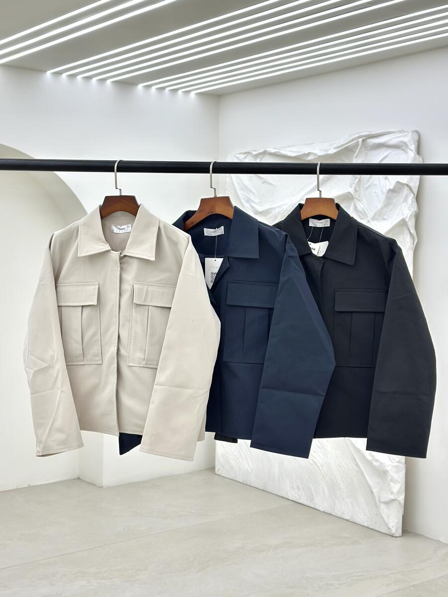 بامبر کتان جیب دار آستردار pd241-5