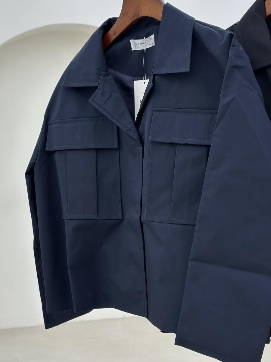 بامبر کتان جیب دار آستردار pd241-5