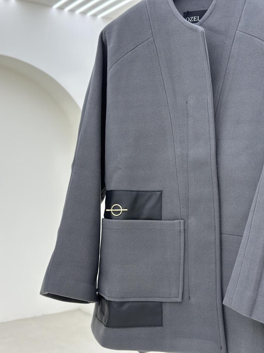 پالتو فوتر اورسایز خرج کار چرم آستردار pd240-16