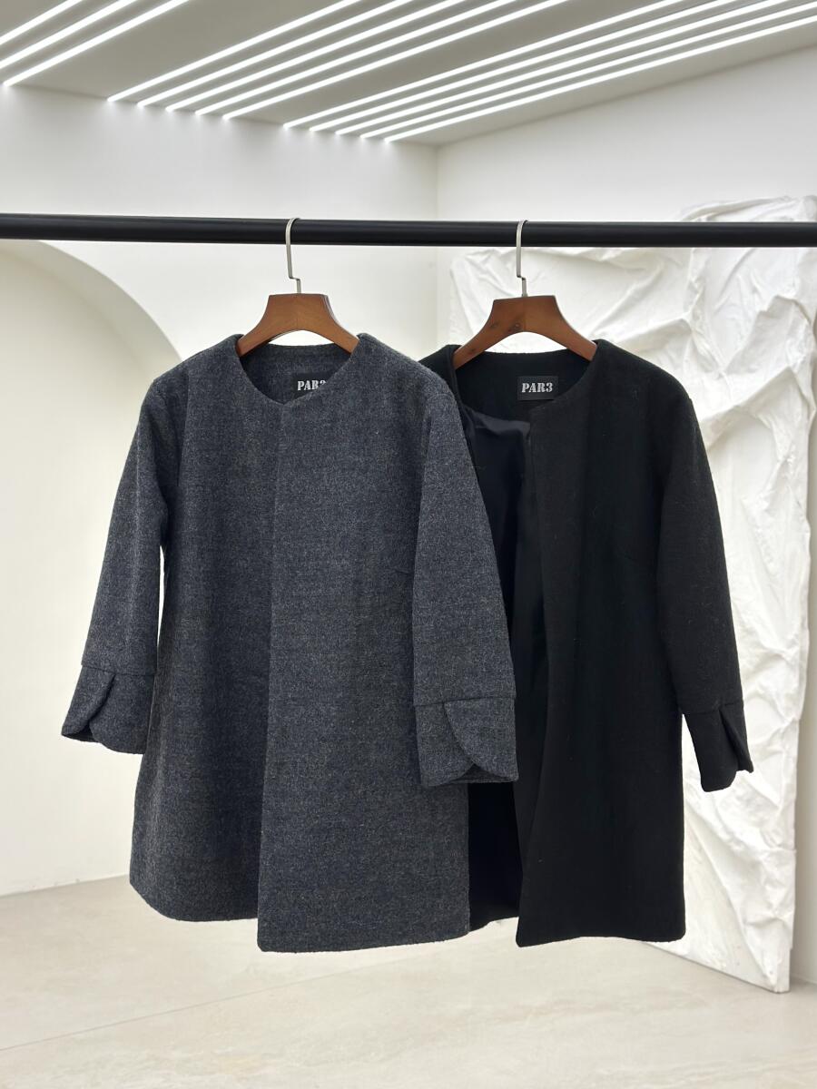 پالتو basic موهر آستین هلالی آستردار pd251-15