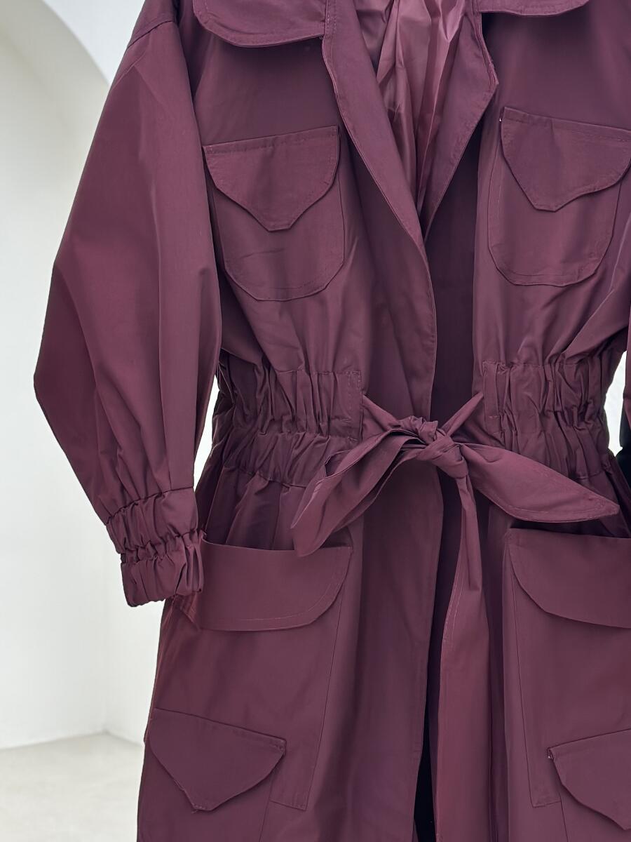 بارانی کمر و آستین کش دار آستردار pd252-8