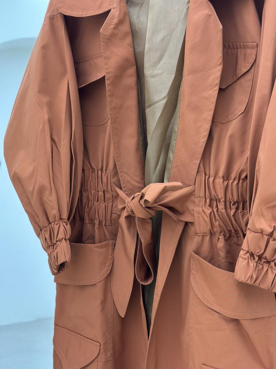 بارانی کمر و آستین کش دار آستردار pd252-8