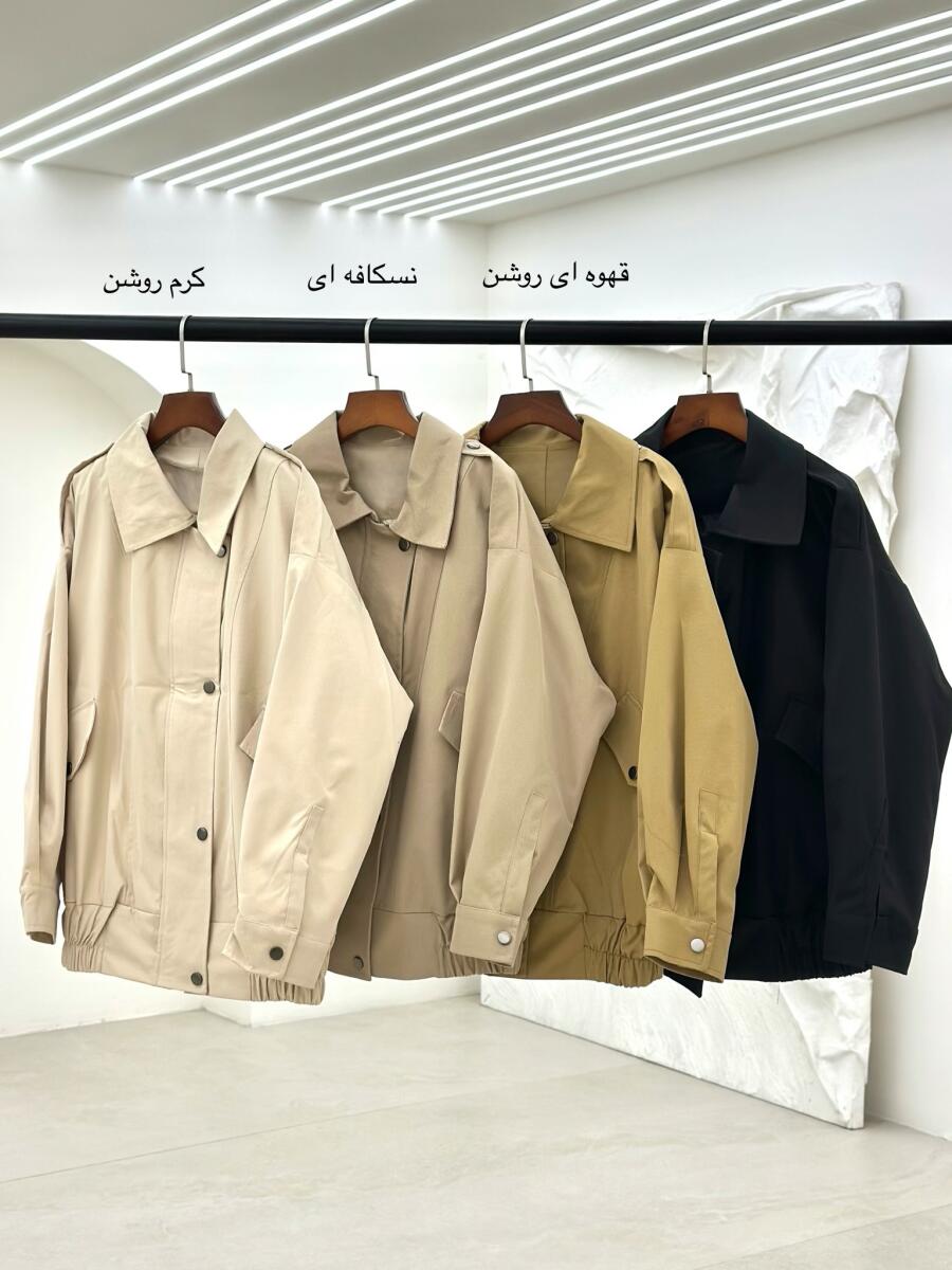 کاپشن اسپرت پاییزه کتان کج راه دکمه دار آستردار pd253-7