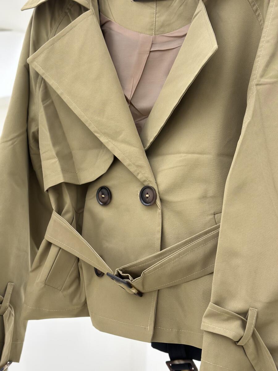 ترنچ کت 4دکمه کمربنددار آستردار pd254-6