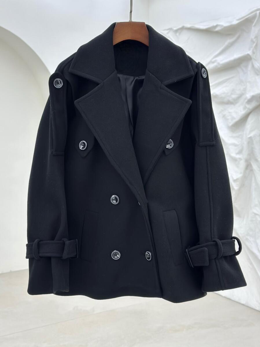 پالتو فوتر کتی 4دکمه آستین کمربندی آستردار pd256-9