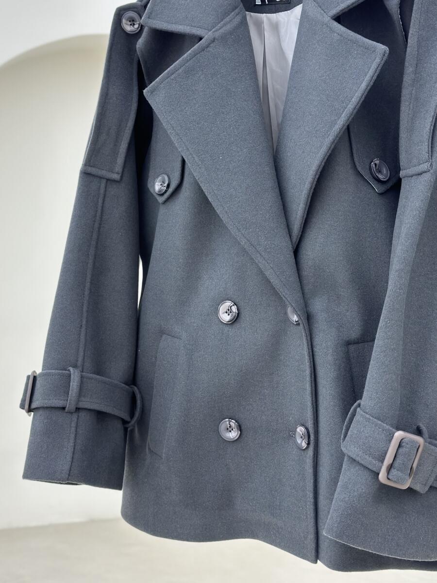 پالتو فوتر کتی 4دکمه آستین کمربندی آستردار pd256-9