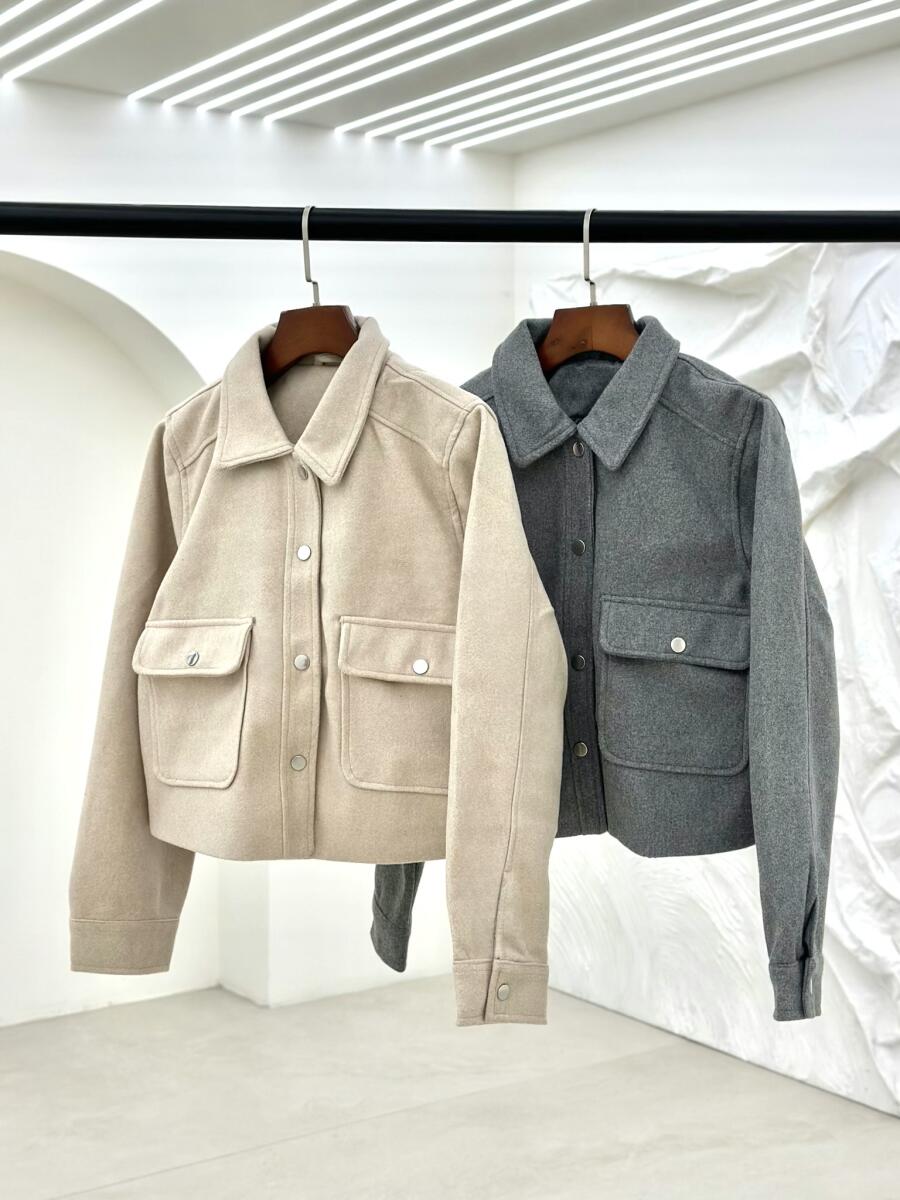 بامبرجکت فوتر دکمه دار آستردار pd258-9