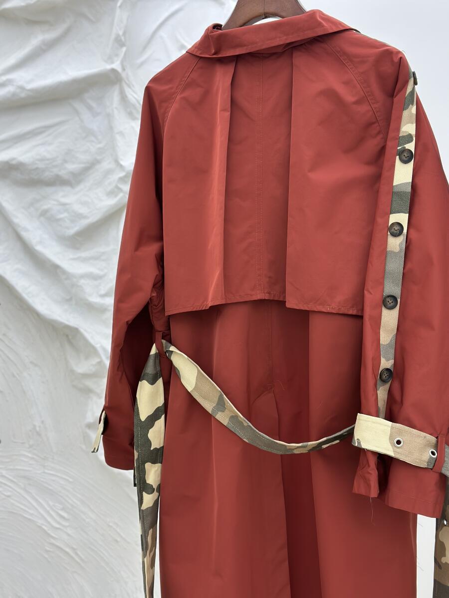 بارانی طرح مزونی آستین کمربندی آستردار pd246-9