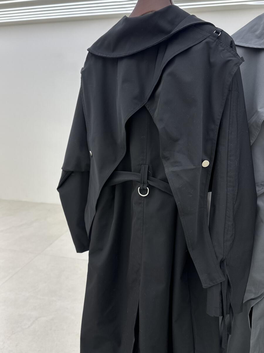 بارانی کمربنددار پشت طرح دوبل آستردار pd262-1