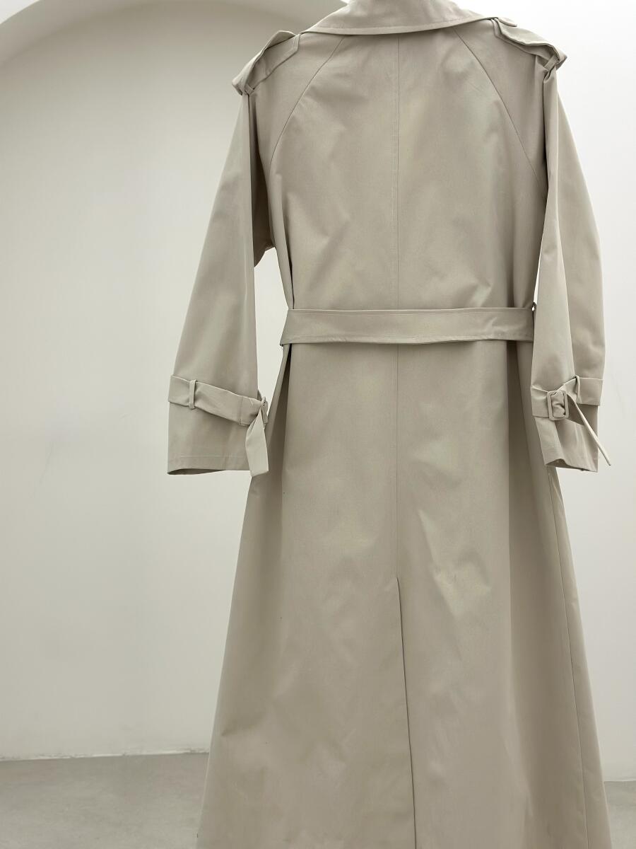 بارانی کلاسیک کتان کج راه آستین کمربندی آستردار pd269-9