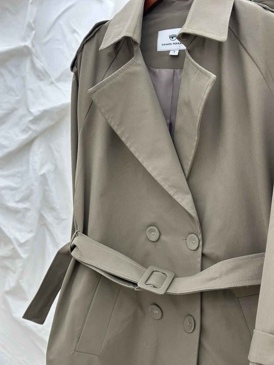 بارانی کلاسیک کتان کج راه آستین کمربندی آستردار pd269-9