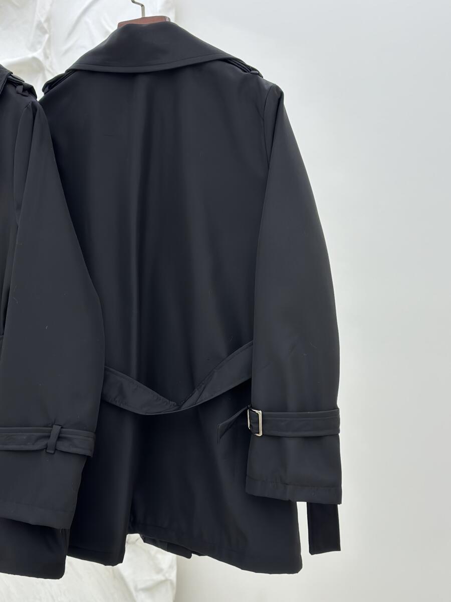 بارانی یقه طرح دوبل آستین کمربندی آستردار pd280-3