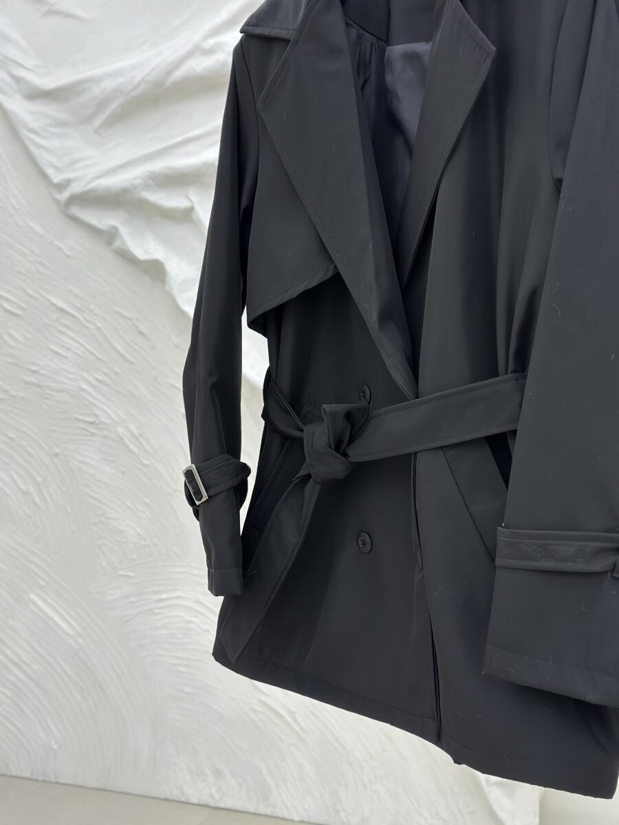 بارانی یقه طرح دوبل آستین کمربندی آستردار pd280-3