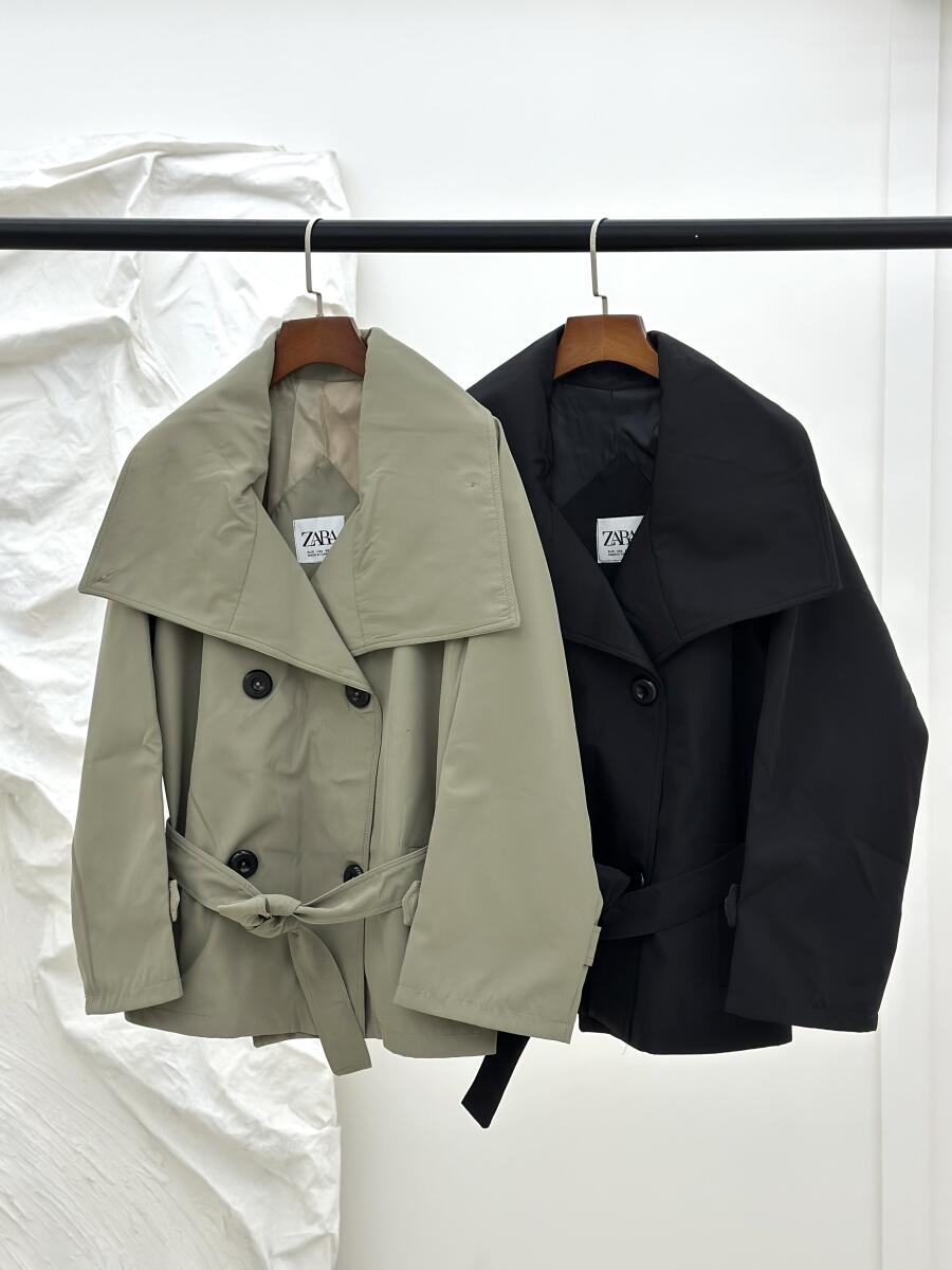 بارانی کتی یقه ایستاده آستردار pd278-15