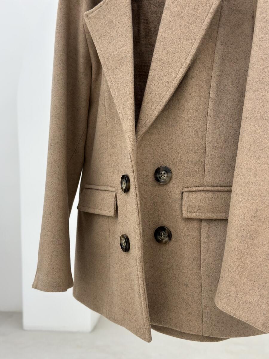 پالتو فوتر دوتون کتی 4دکمه طرح جیب pd286-6