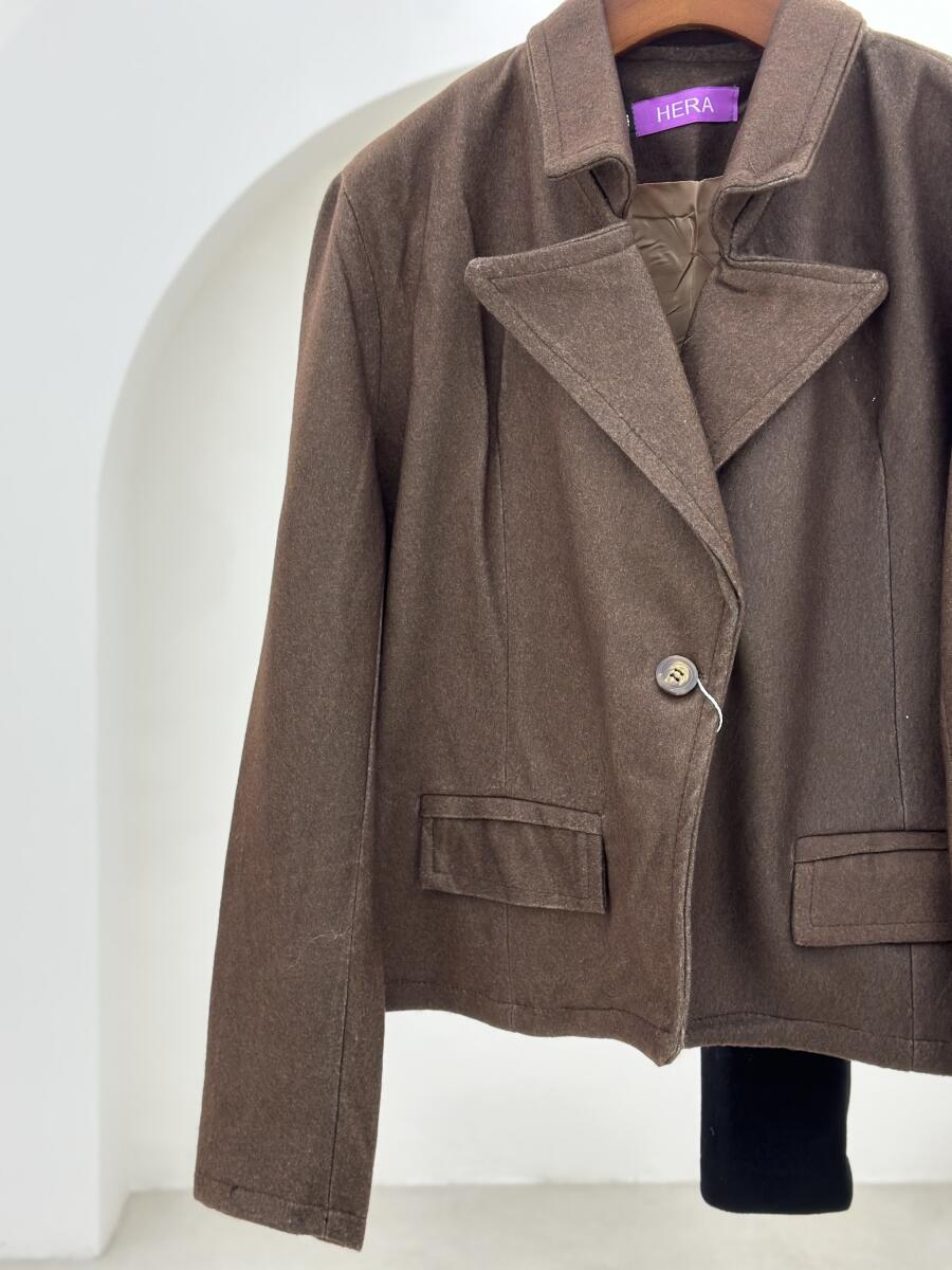 کت موهر یقه انگلیسی جیب دار آستردار pd282-9