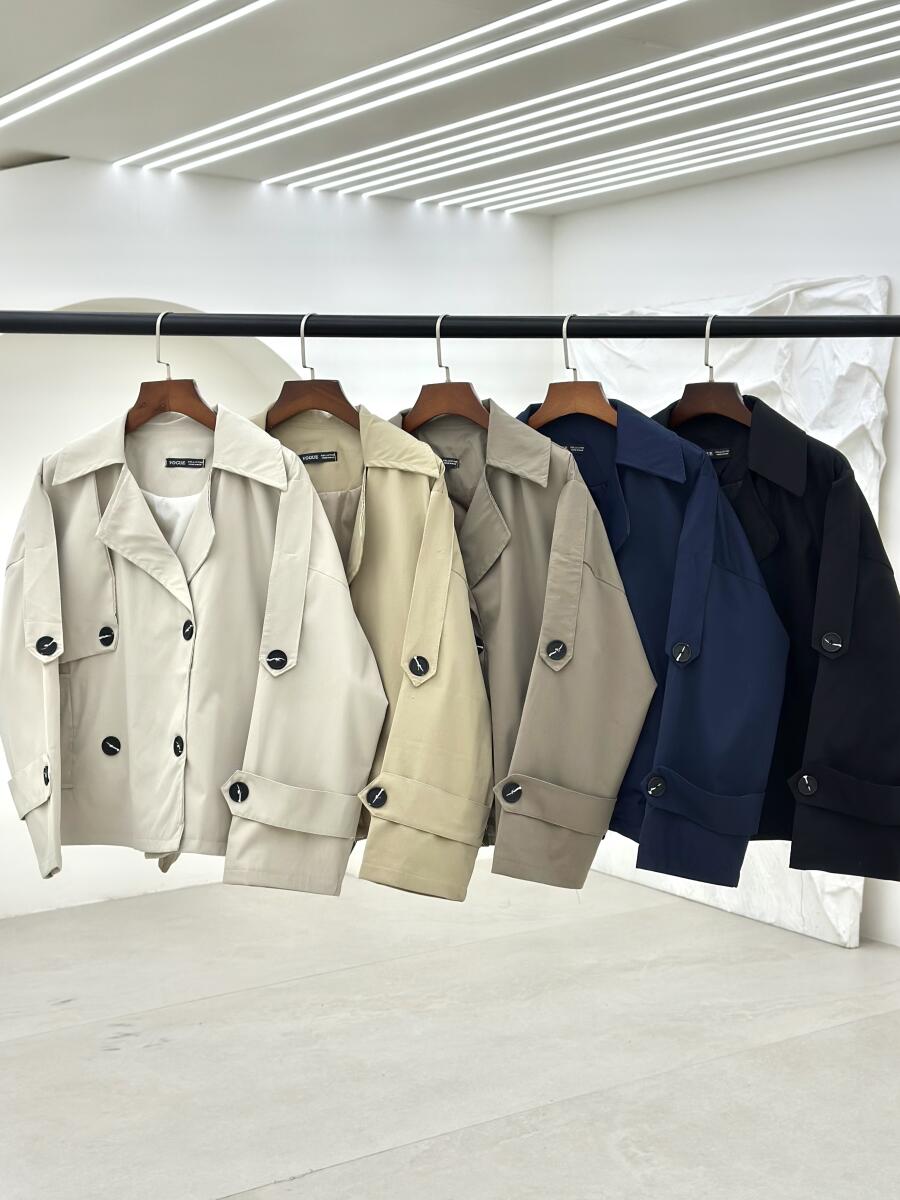 ترنچ کت آستین و سرشانه پاگون دار آستردار pd292-1