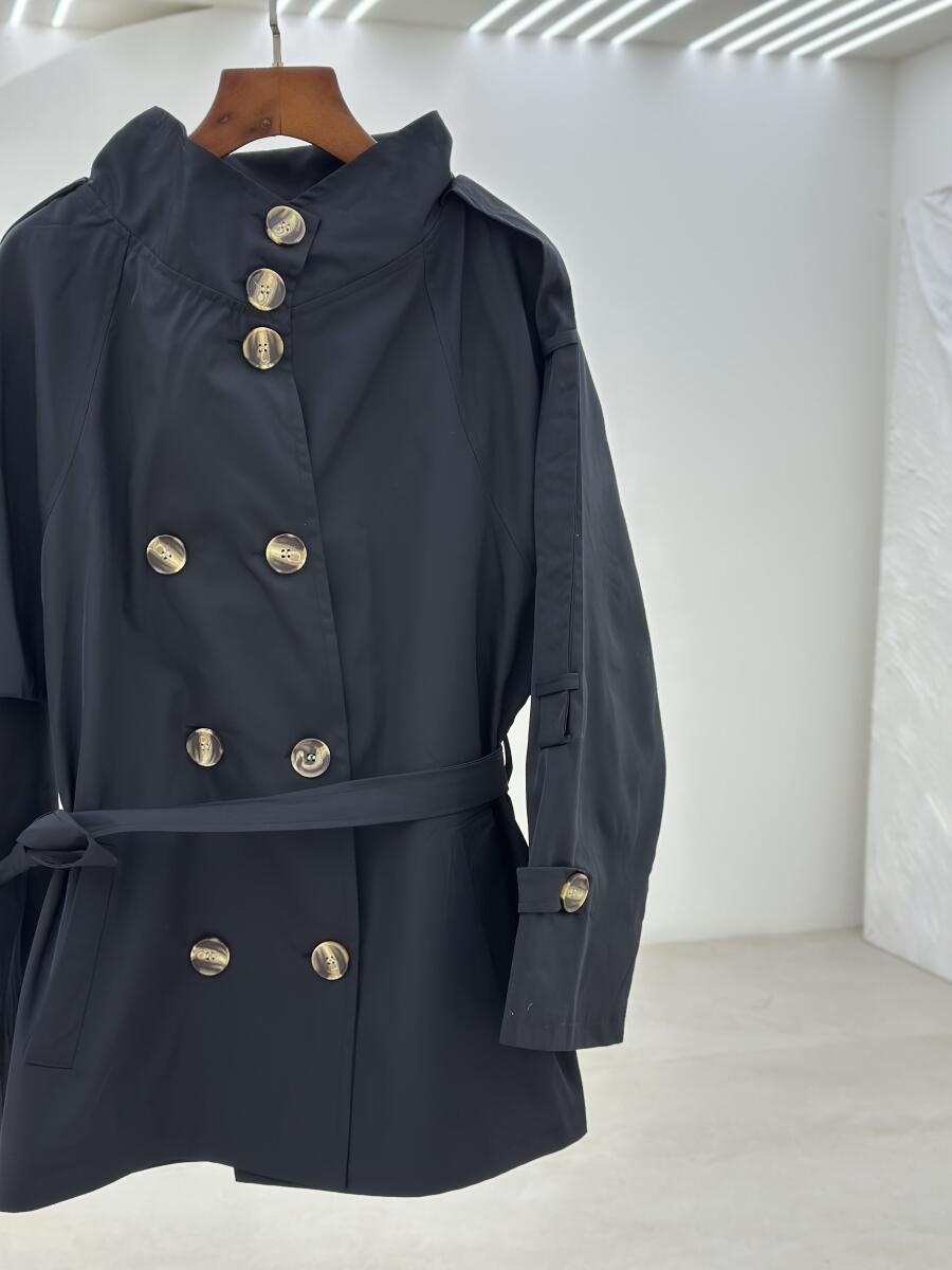 بارانی یقه ایستاده کمربنددار آستردار pd287-9