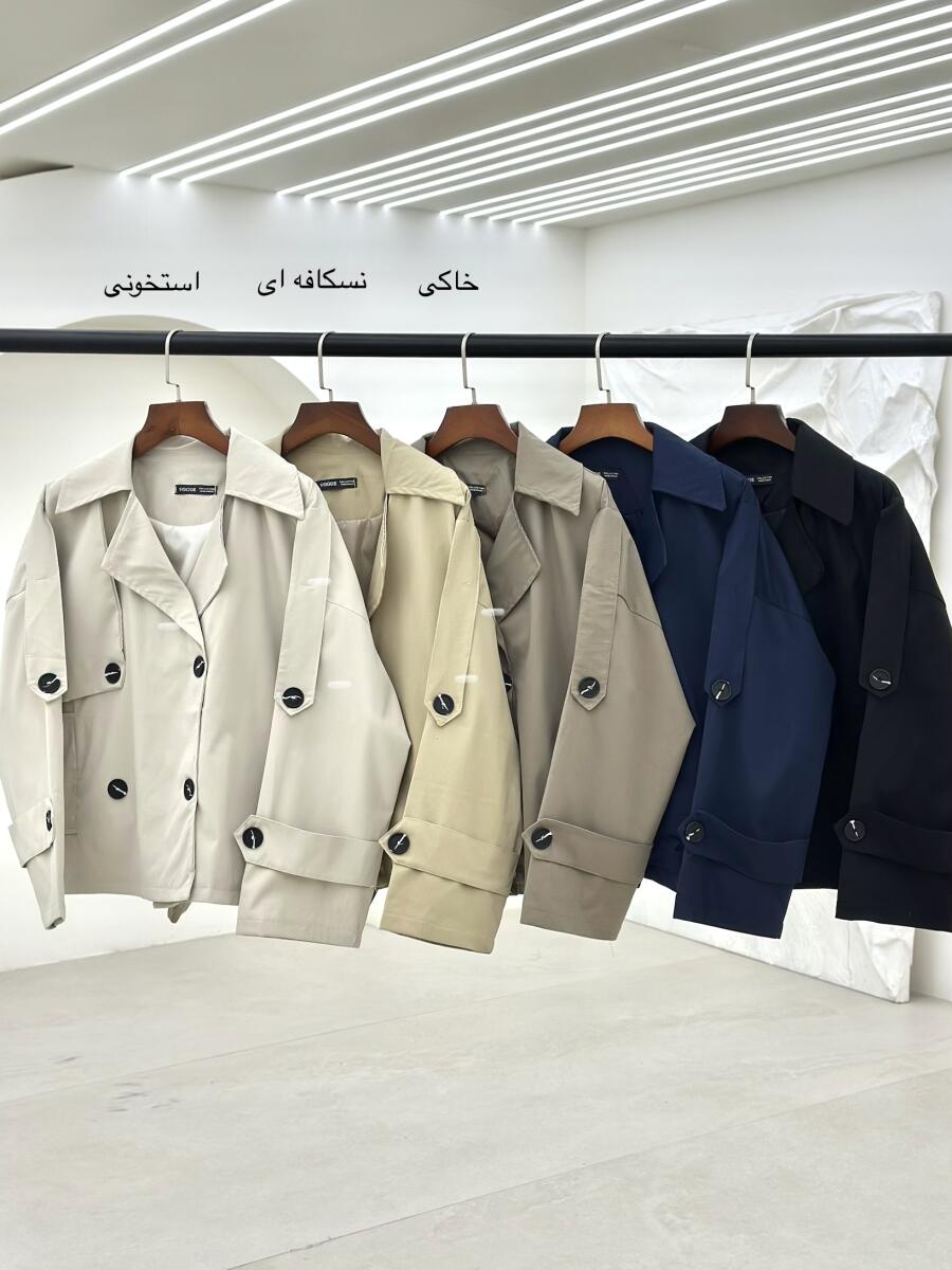 ترنچ کت آستین و سرشانه پاگون دار آستردار pd292-1