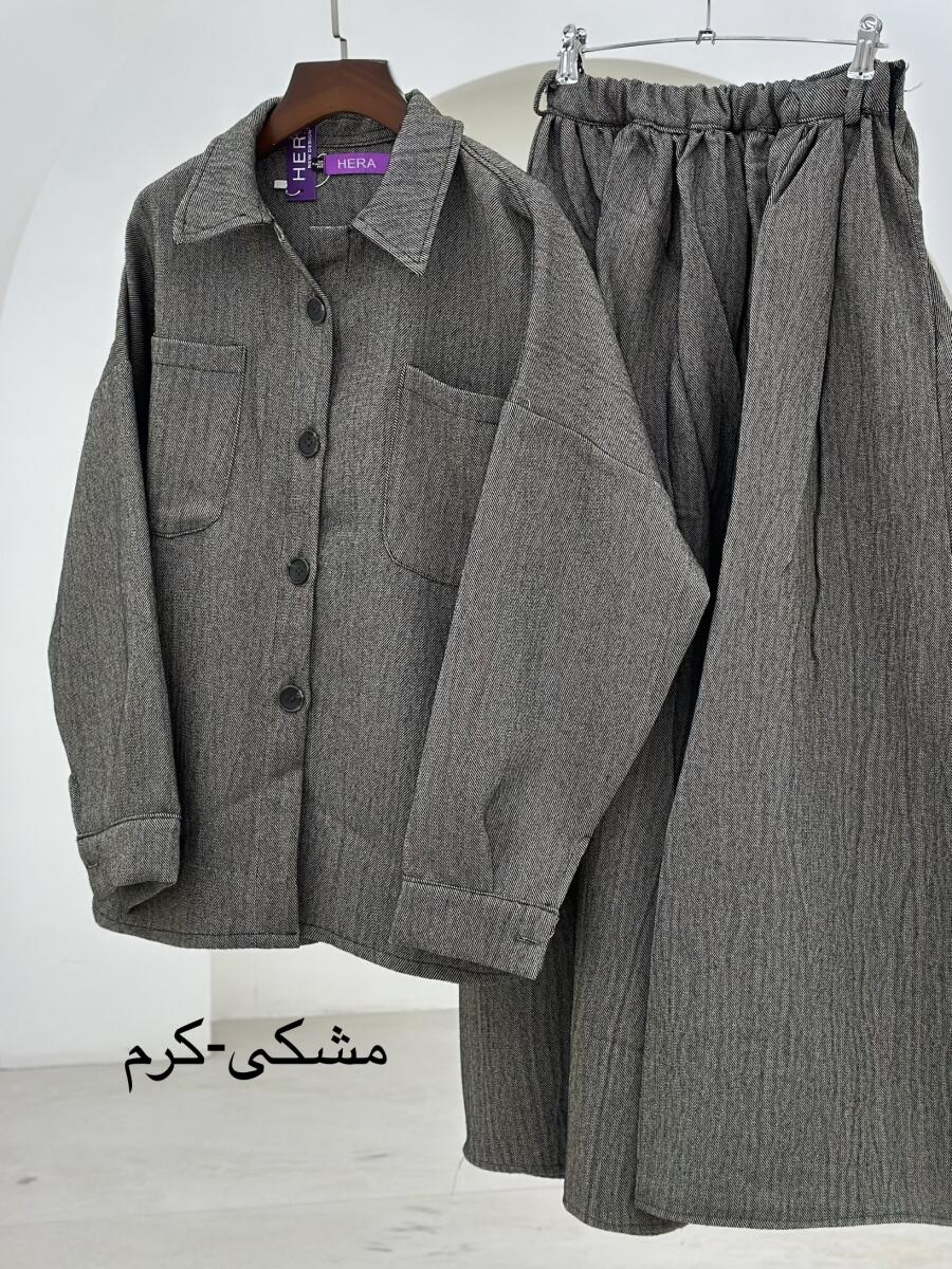 ست 2تیکه شکت و دامن طرح بافت pd297-3