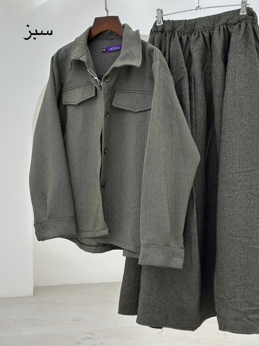 ست 2تیکه شکت و دامن طرح بافت pd297-3