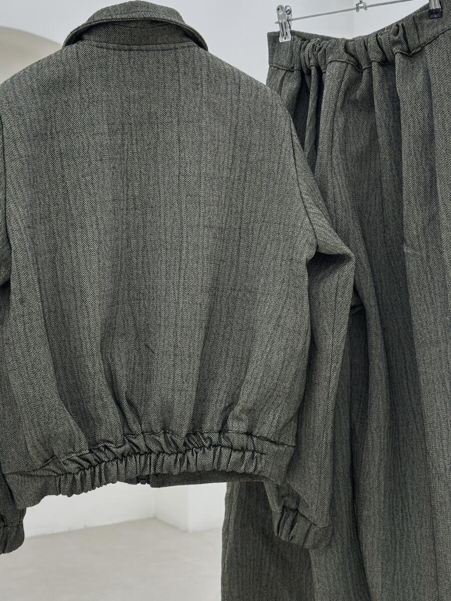 ست 2تیکه بامبر آستردار و شلوار بگ طرح بافت pd295-16