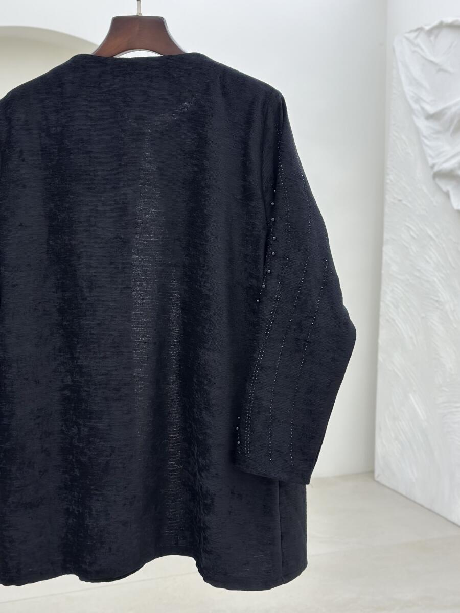 پالتو مخمل نگین دوزی و مروارید دوزی شده pd302-3