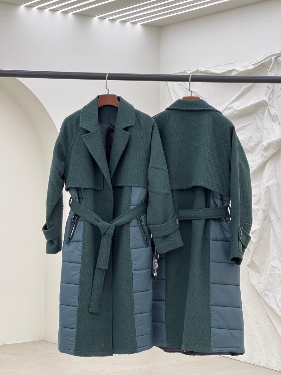 پالتو کاپشنی جیب طرح خطی آستردار pd312-9