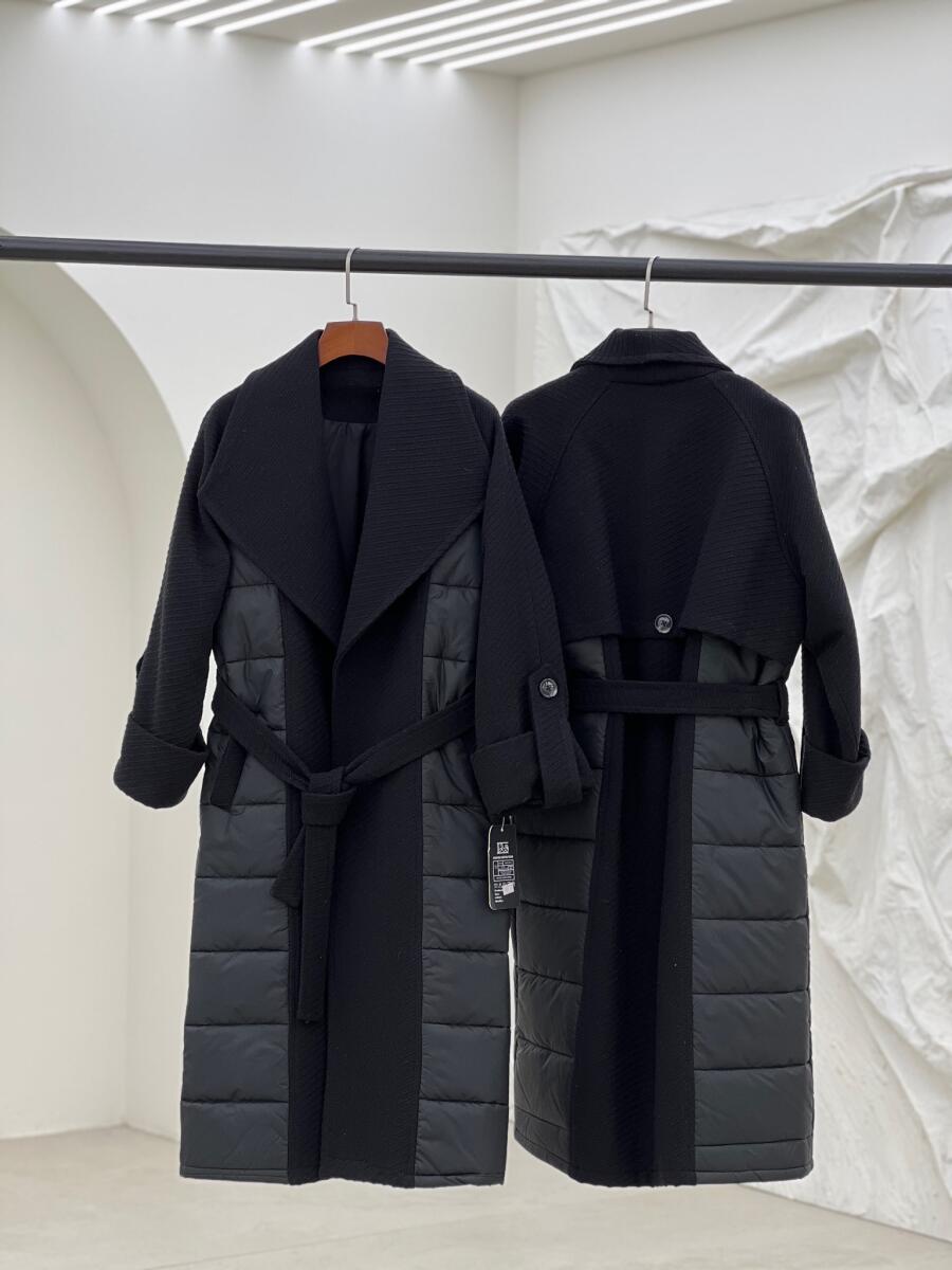 پالتو کاپشنی ترکیب بافت و مموری آستردار pd310-2