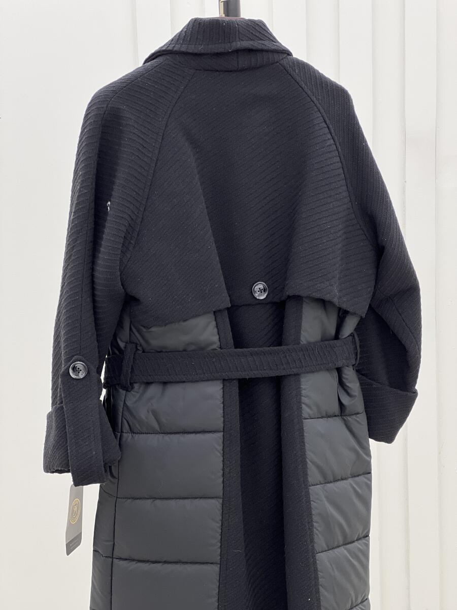 پالتو کاپشنی ترکیب بافت و مموری آستردار pd310-2