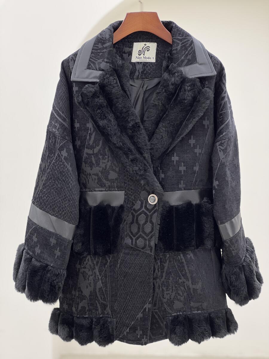 پالتو مخمل مزونی خرج کار پوست آستردار pd322-10