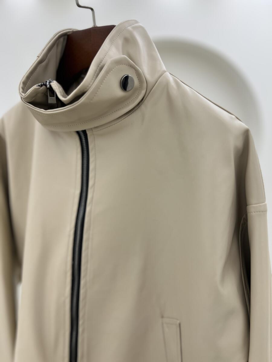 کاپشن چرم یقه ایستاده آستردار pd316-10