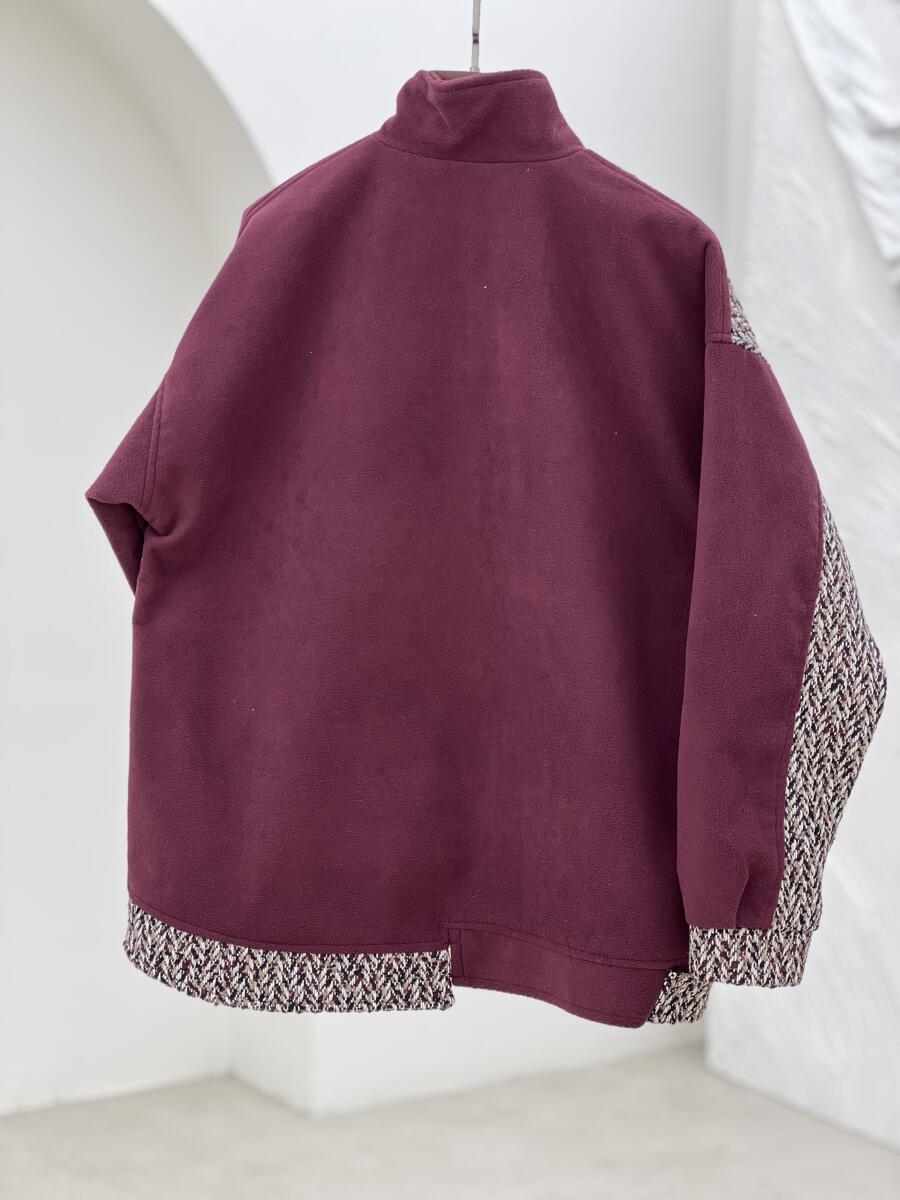 کاپشن فوتر اسپرت خرج کار موهر طرح چهارخونه آستردار pd326-7