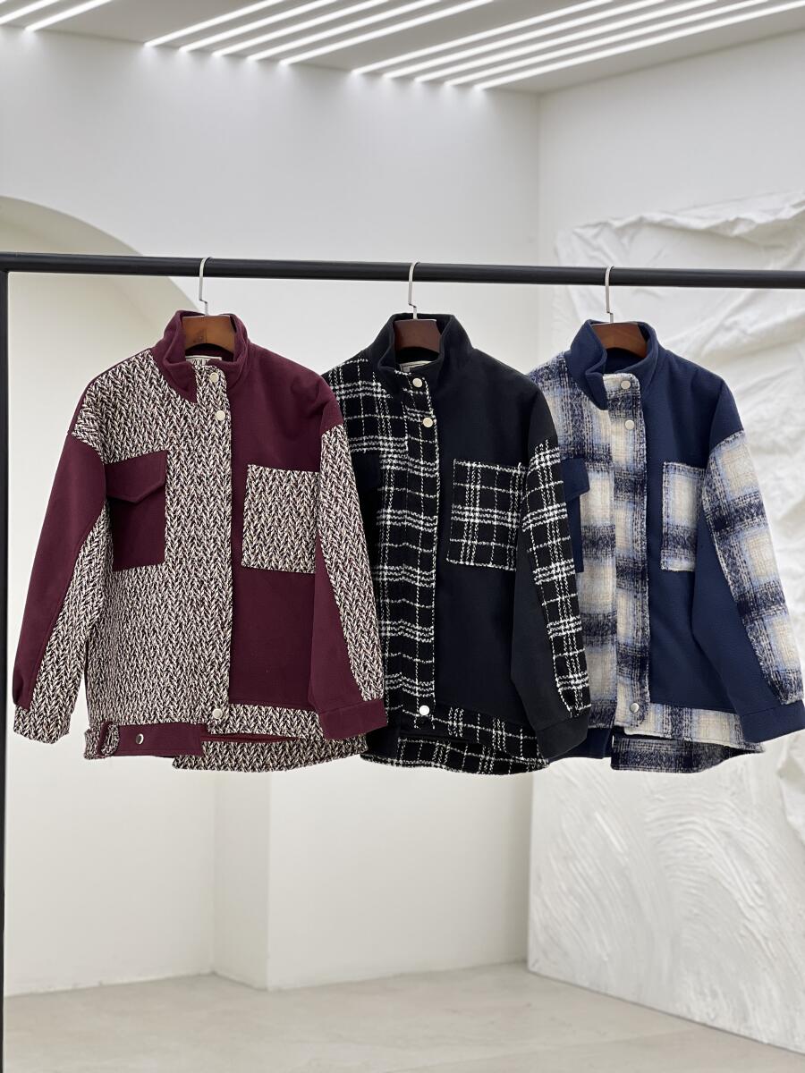 کاپشن فوتر اسپرت خرج کار موهر طرح چهارخونه آستردار pd326-7