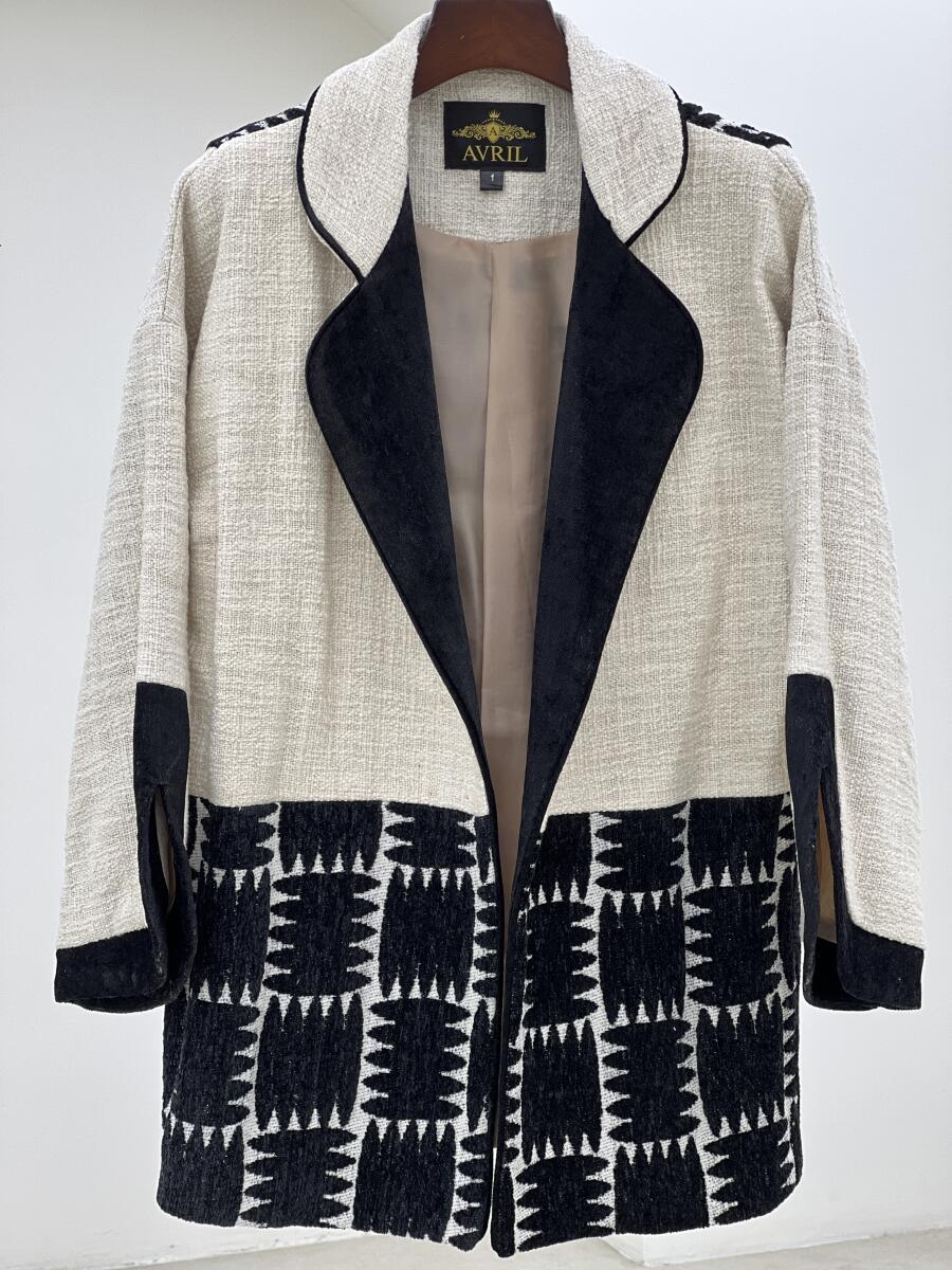 پالتو طرح بافت خرج کار مخمل آستردار pd324-3