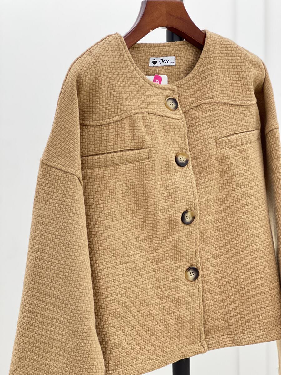 بامبر طرح بافت دکمه دار طرح جیب pd342-12