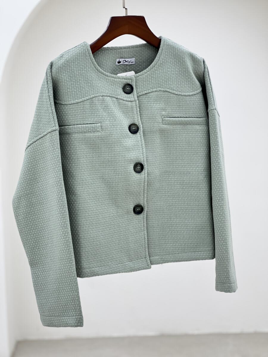 بامبر طرح بافت دکمه دار طرح جیب pd342-12