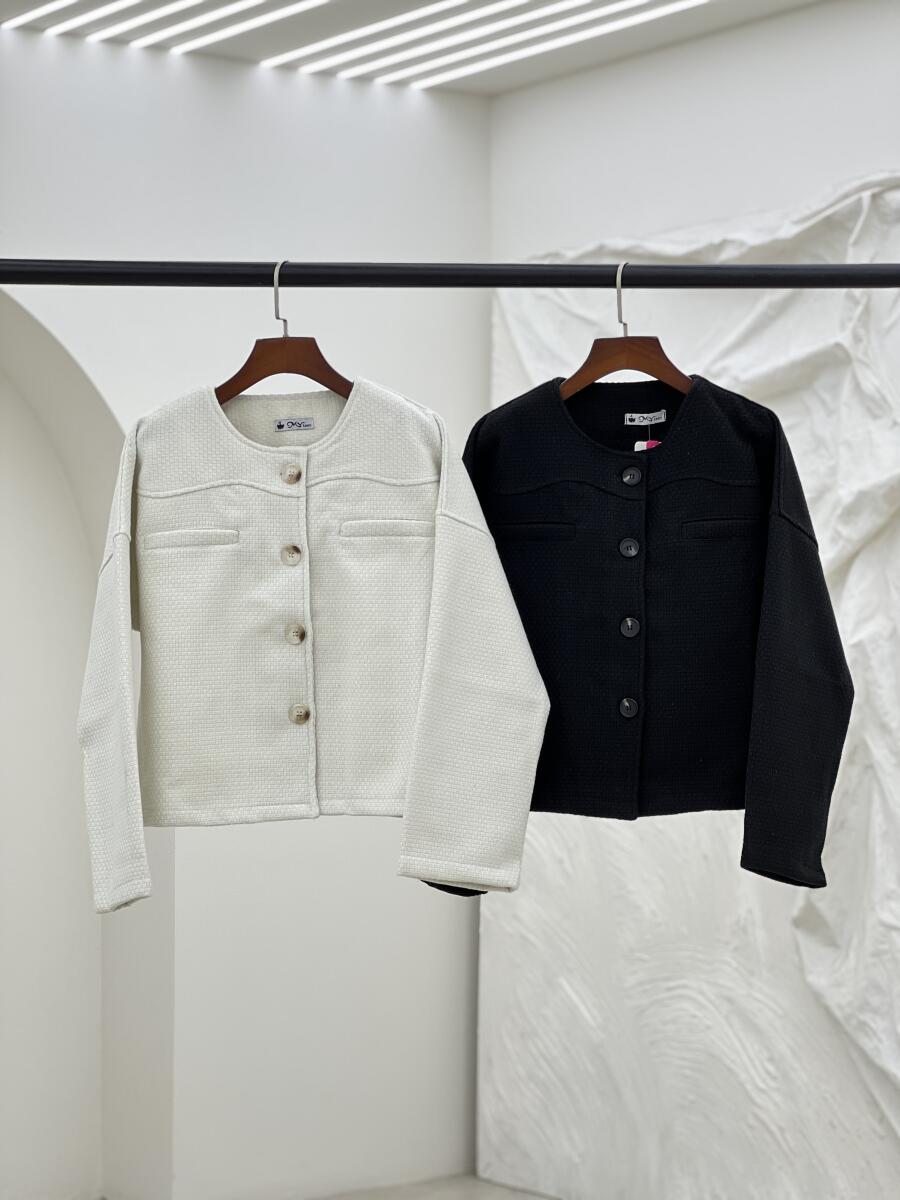 بامبر طرح بافت دکمه دار طرح جیب pd342-12