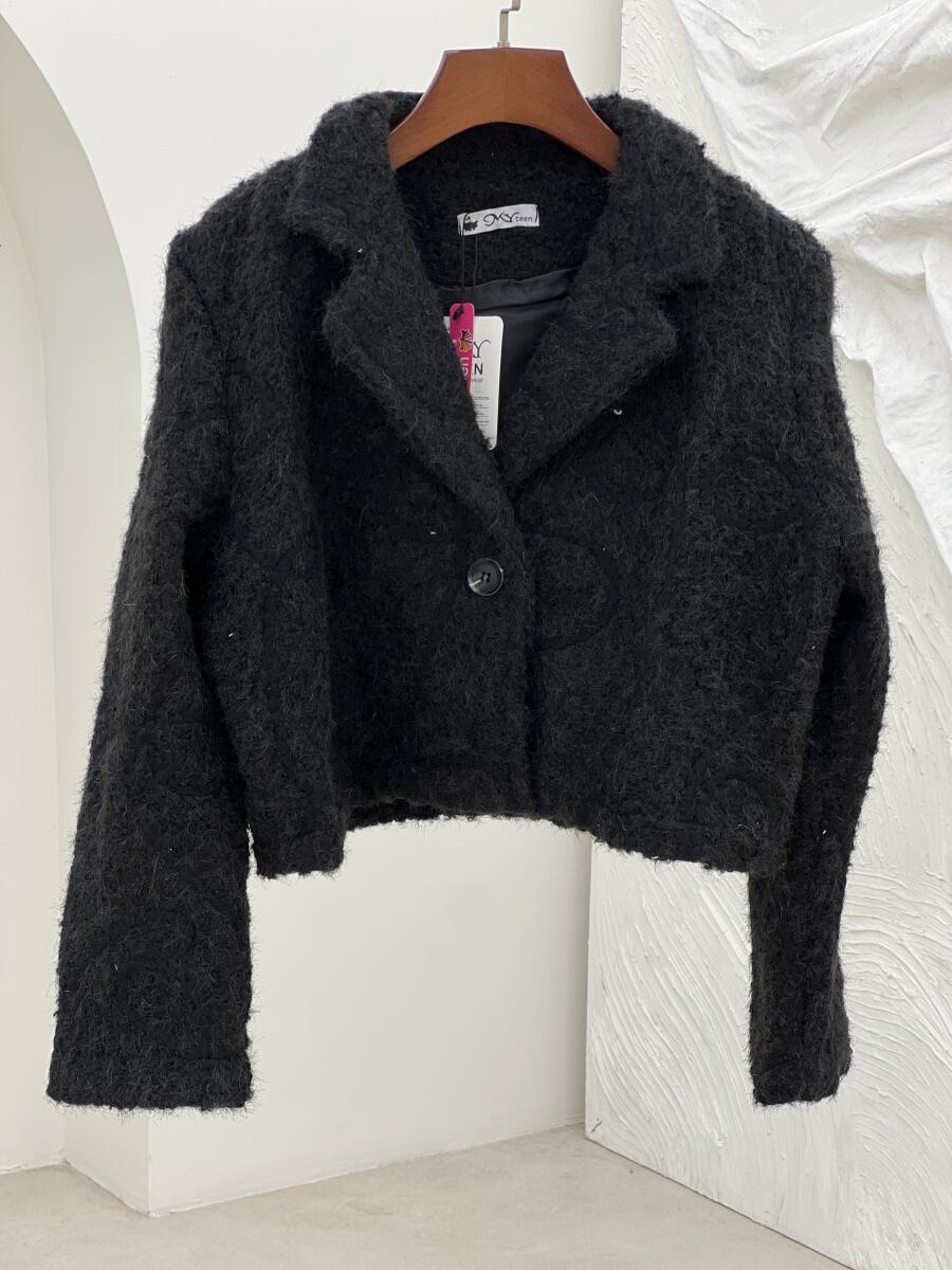 کت موهر پشمی مزونی گلدوزی شده آستردار pd341-12