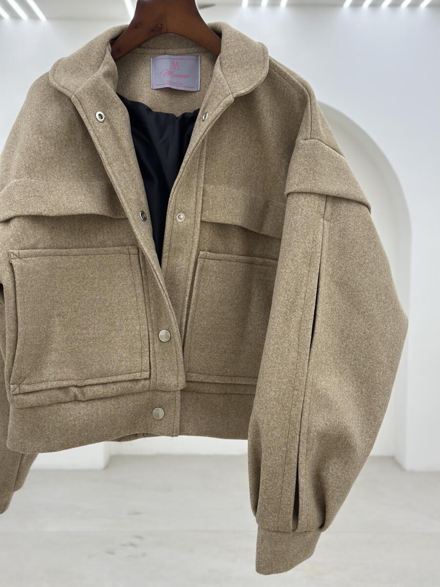 کاپشن فوتر دکمه دار جیب دار آستردار pd401-15